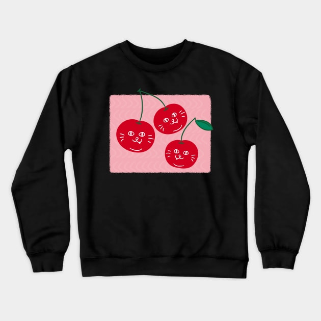 Meow Meow Cherry Cat Crewneck Sweatshirt by Attapet Original